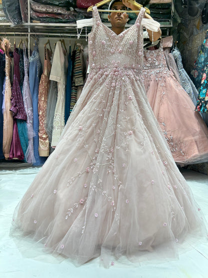 Eye catching baby pink Gown