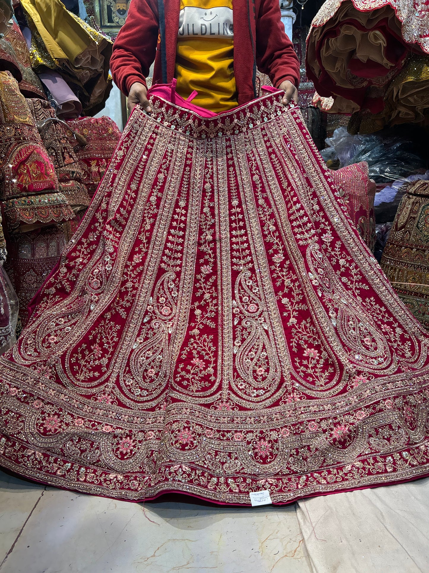 Designer red bridal Lehenga