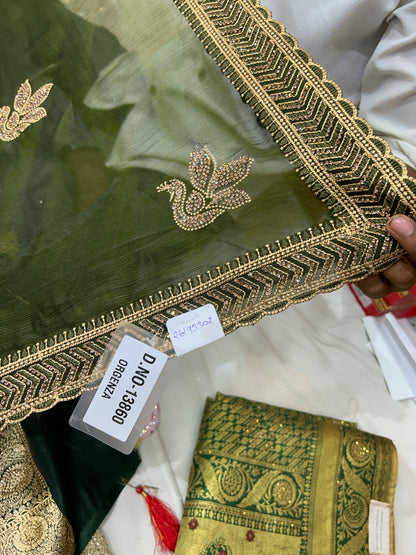 Tremendous green Saree