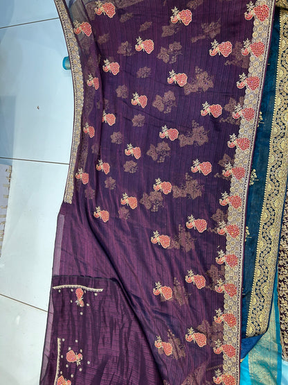 Tremendous purple saree