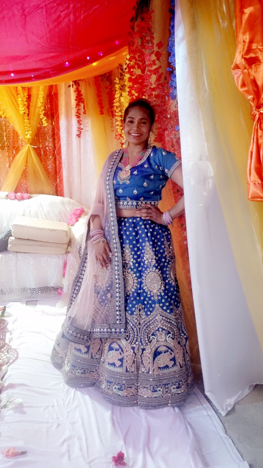 Happy customer gajraj Ball Blue Lehenga