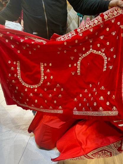 Red heavy bridal Designer Lehenga ❤️