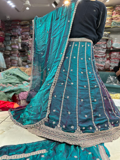 Lavishing blue lehenga