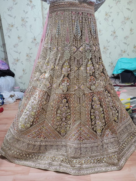 Beautiful soft pink bridal Lehenga