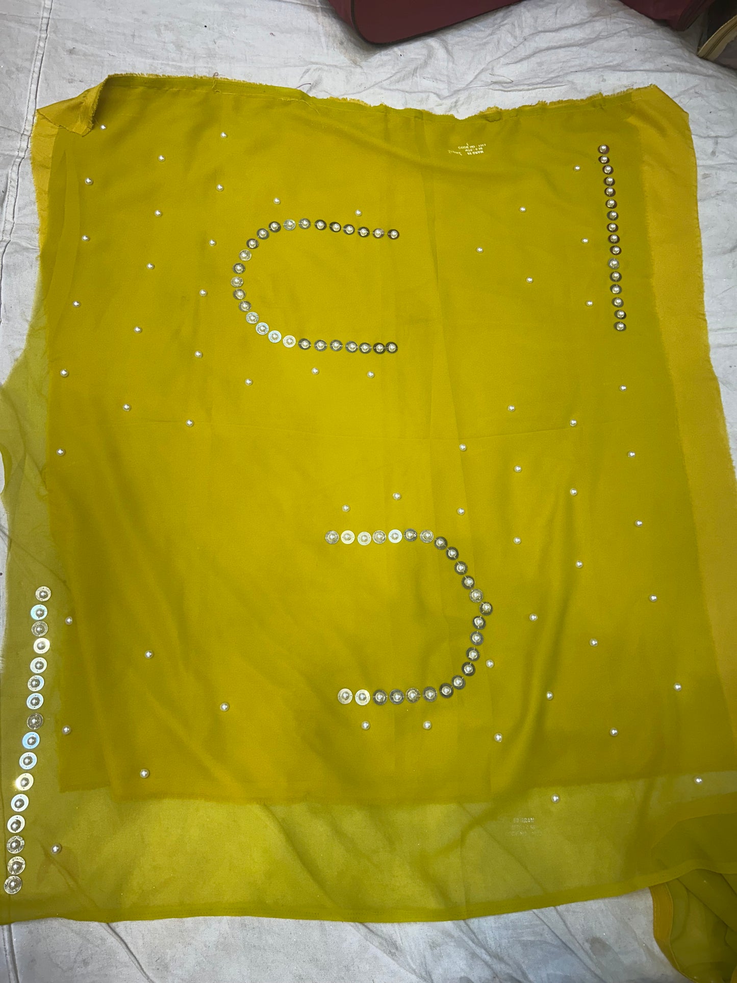 Yellow haldi mehendi mirror work Lehenga