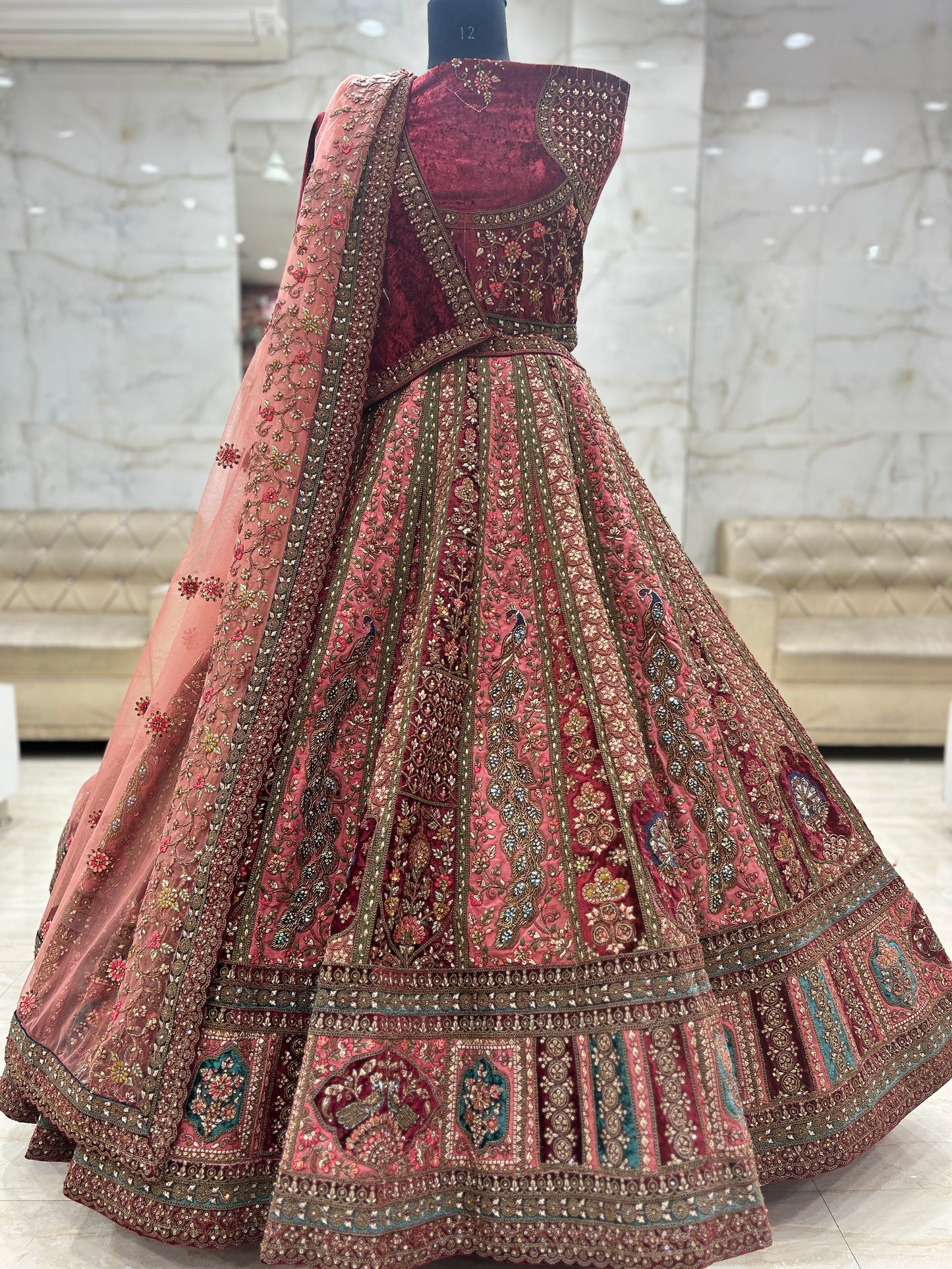 Peacock Lovely Bridal lehenga