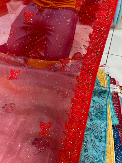 Glamorous Red saree