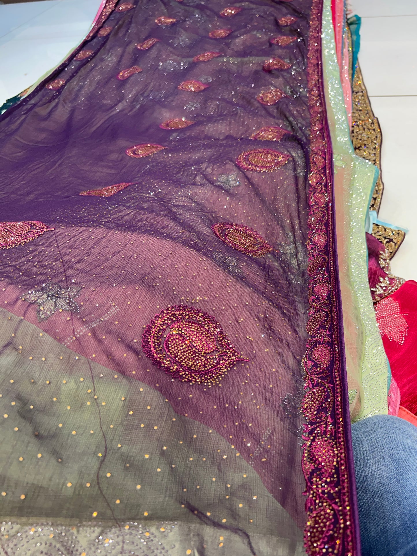 Tremendous purple saree