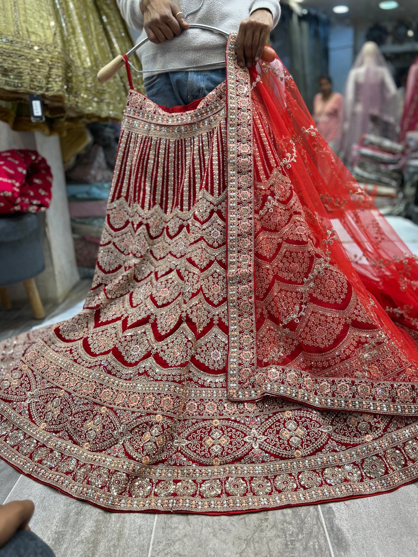 Fantastic maroon bridal lehenga