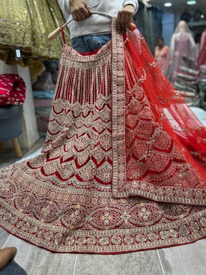 Fantastic maroon bridal lehenga