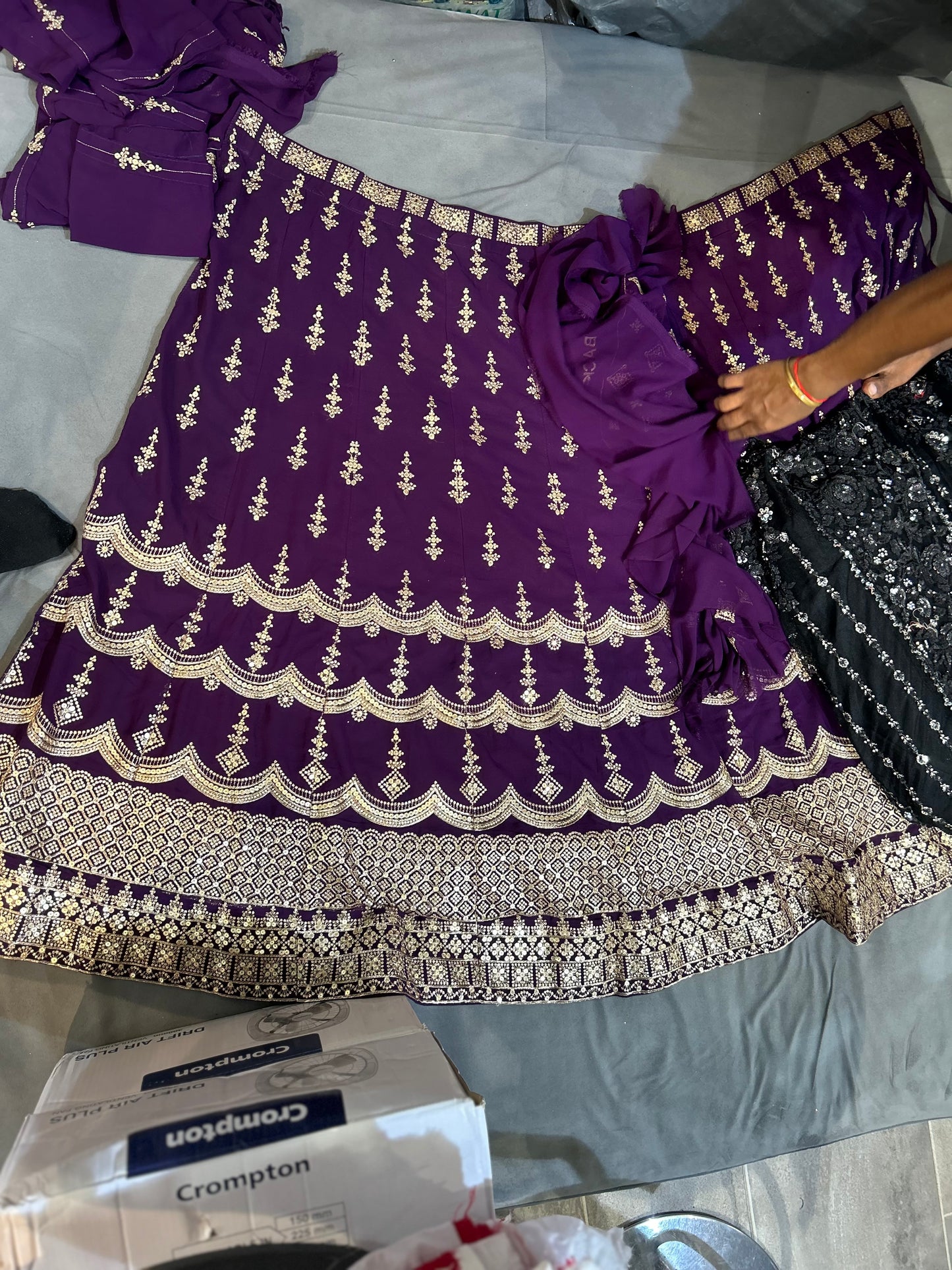 Drizzling purple lehenga