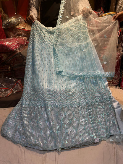 Superb sky Blue lehenga