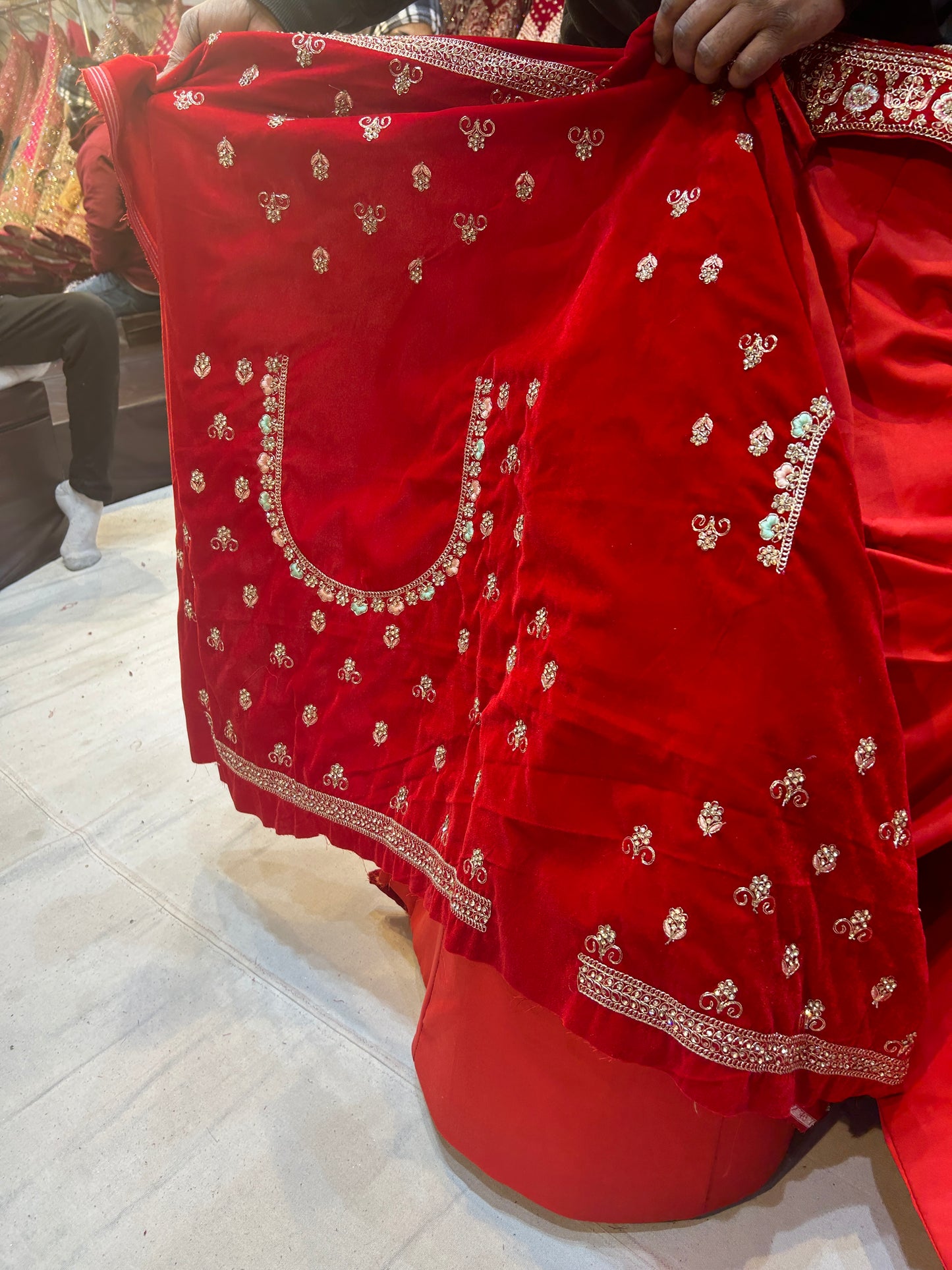 Red heavy bridal Designer Lehenga ❤️