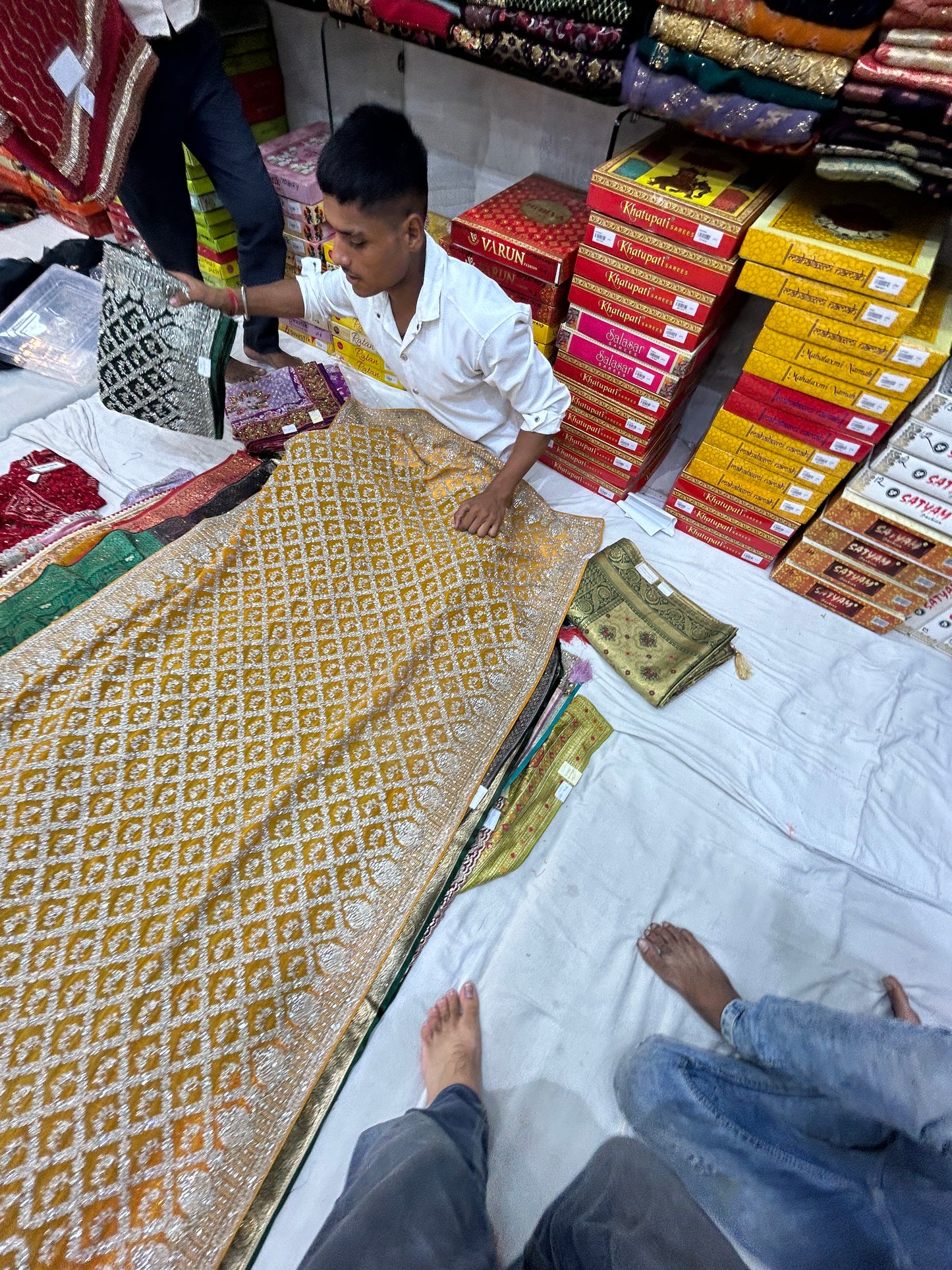 Yellow haldi mehendi Saree