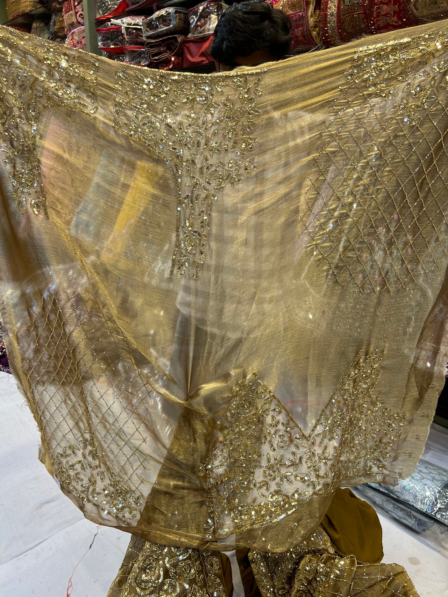 Charming golden lehenga