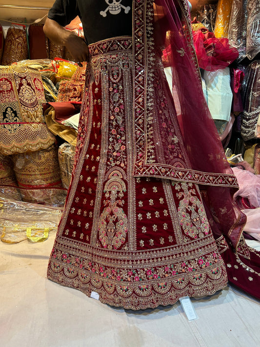 Fantástica lehenga roja