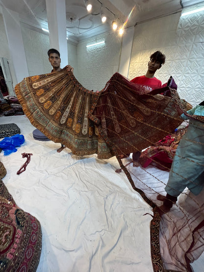 Maroon bridal Lehenga