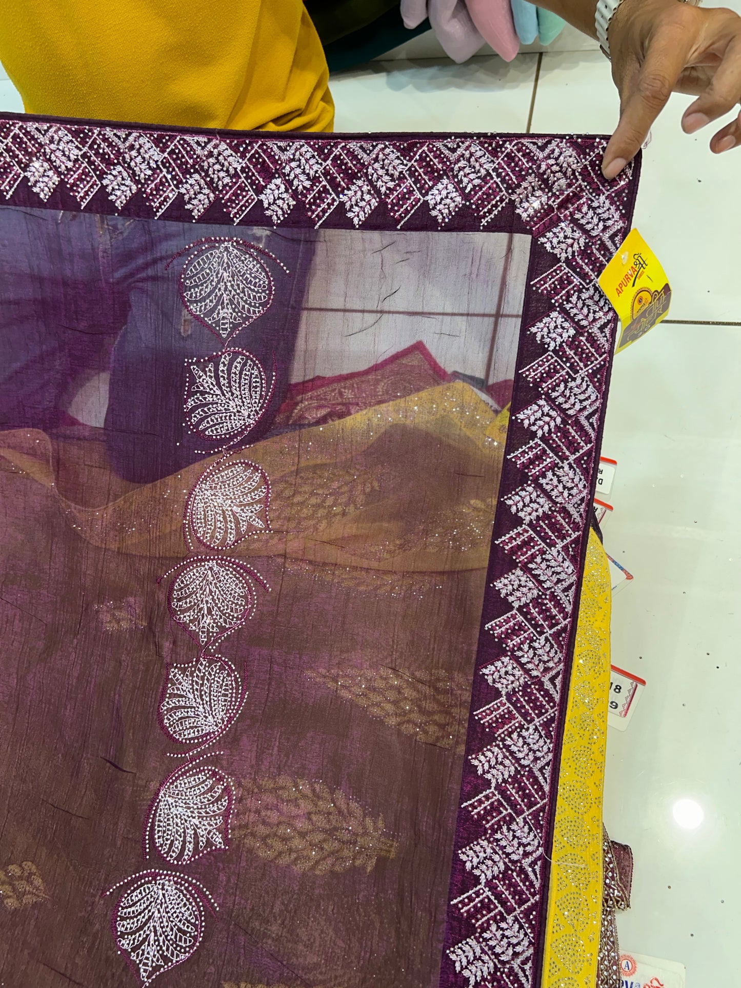 Astonishing Violet Purple saree