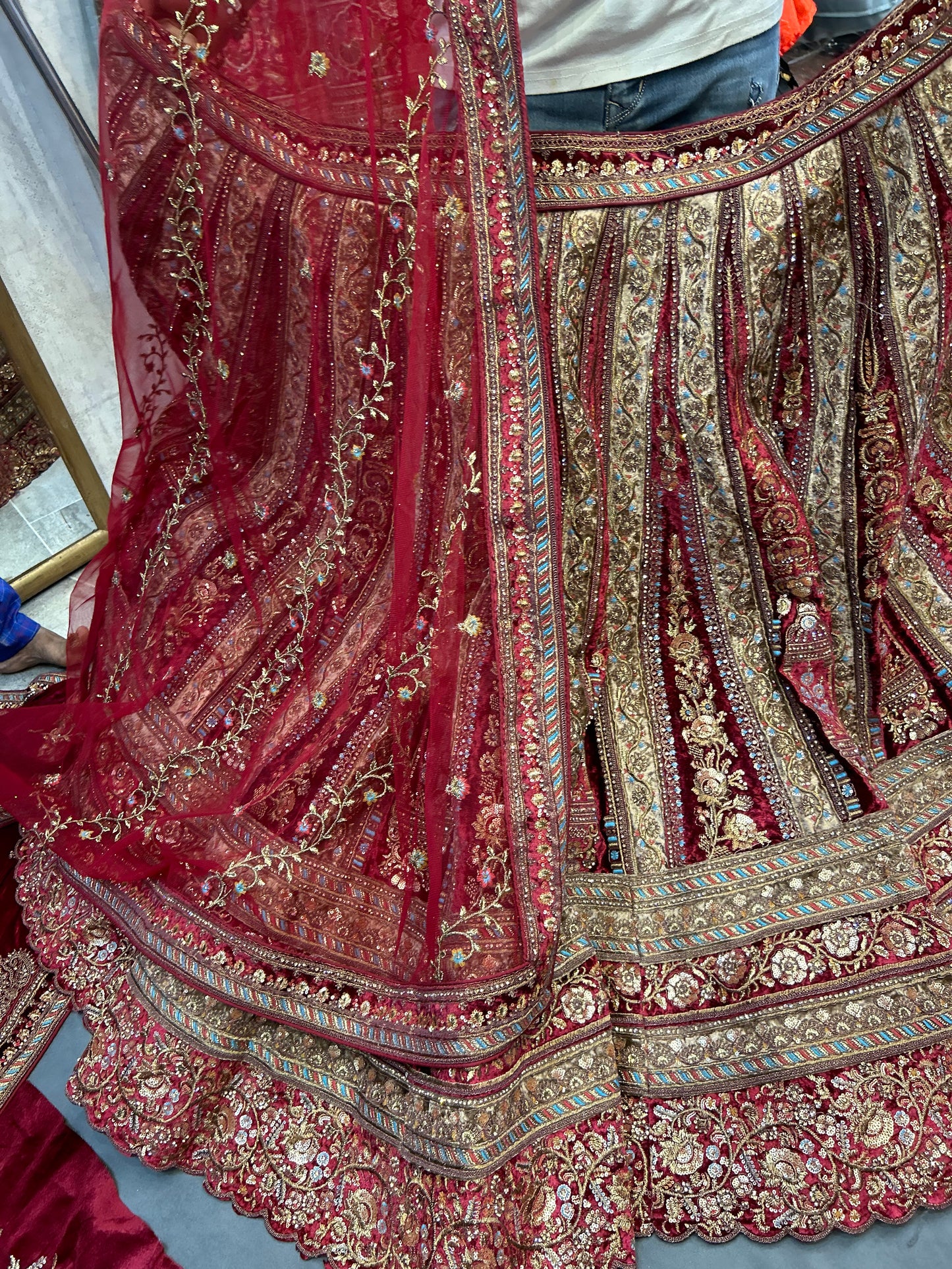 Amazing maroon Bridal Lehenga