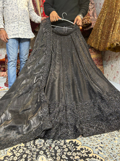 Eye catching black lehenga