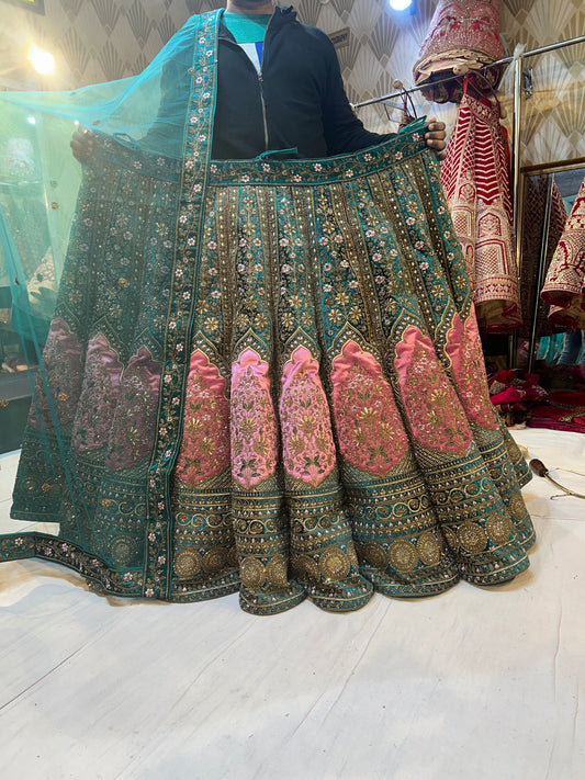 हरा भारी दुल्हन डिजाइनर Lehenga ❤️