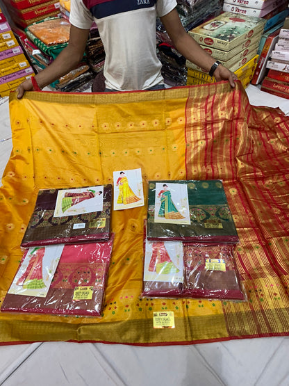 Yellow haldi mehendi saree