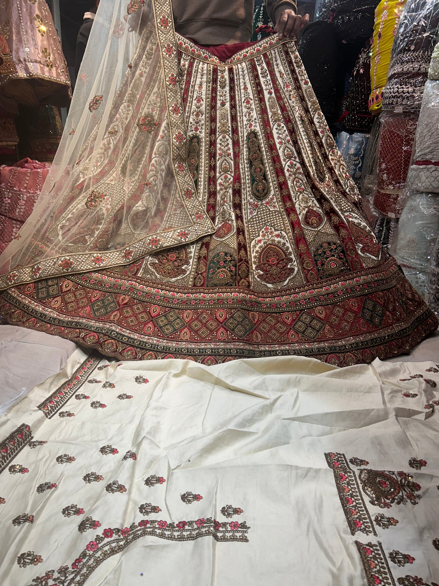 Extraordinary white Lehenga