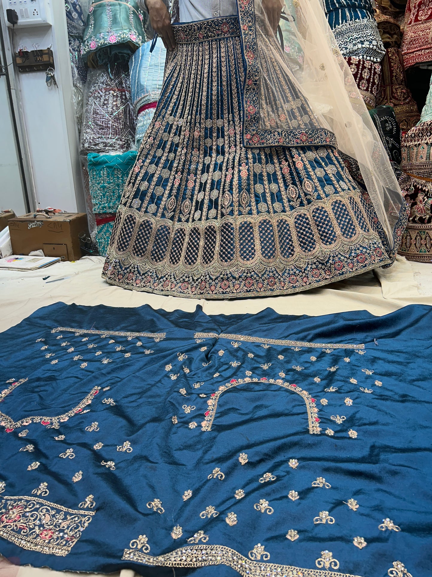 Amazing Blue green Lehenga 💖