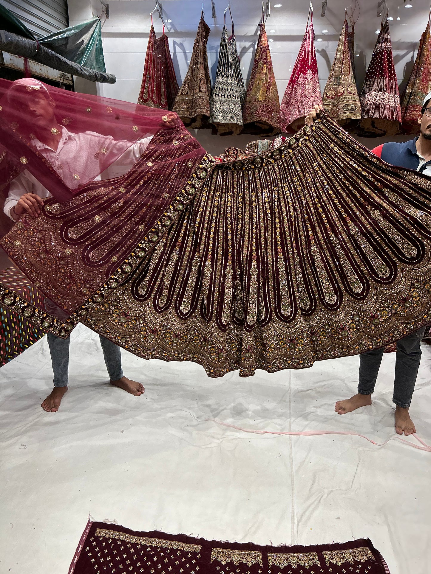 Classy bridal maroon lehenga