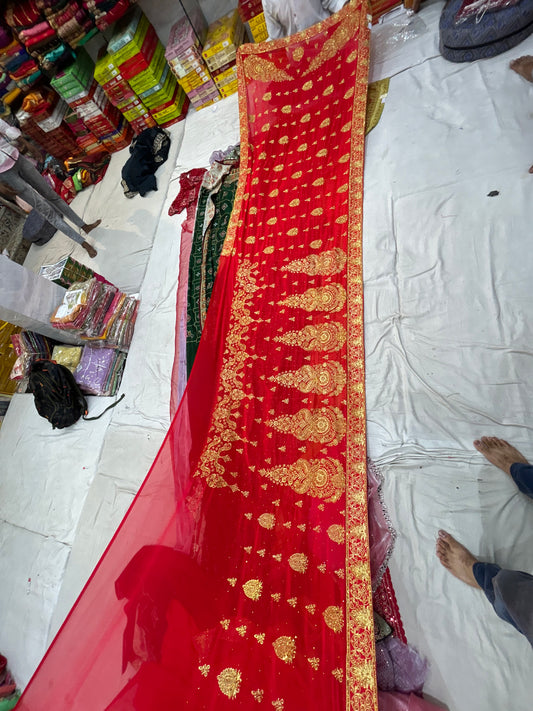 Red elegant Saree