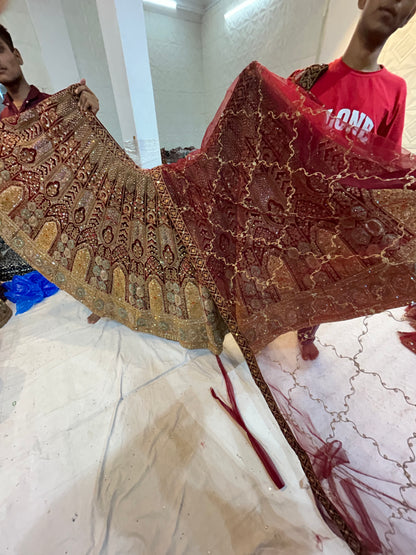 Awesome maroon bridal Lehenga