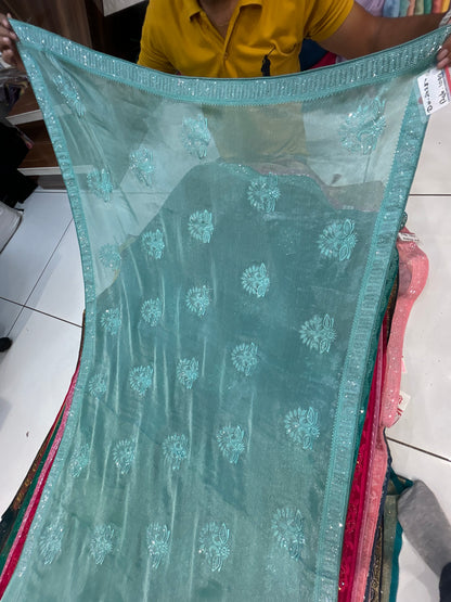 Stunning green saree