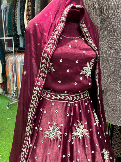 Delightful violet lehenga