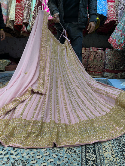 Tremendous baby pink lehenga