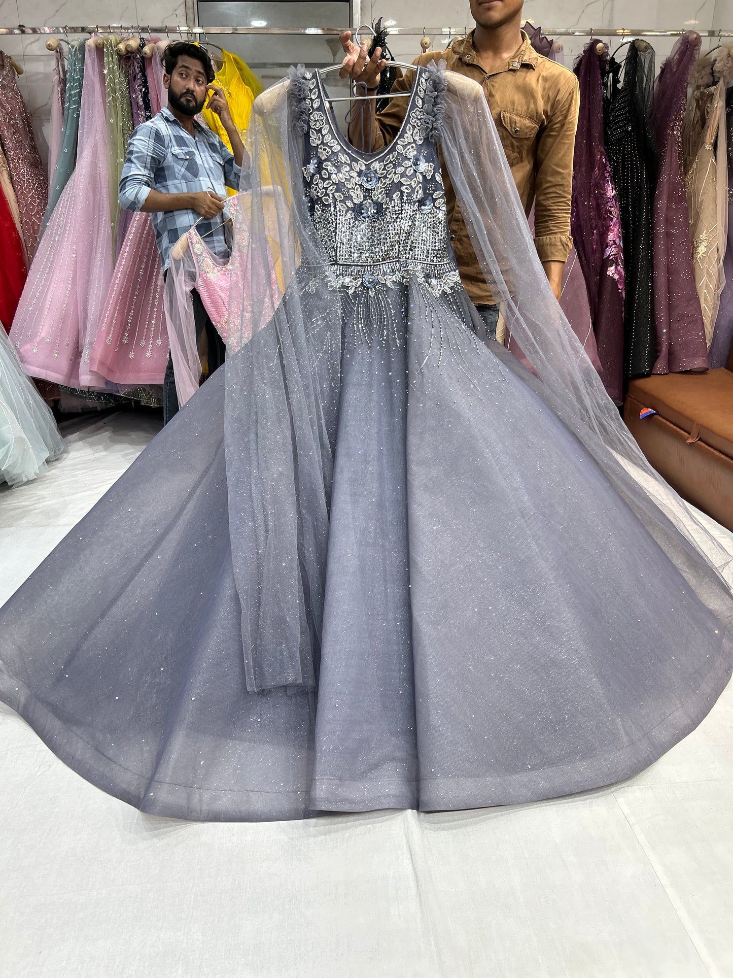 Astonishing grey Gown