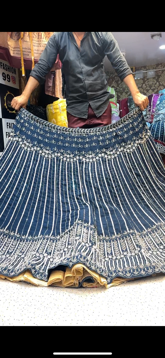 Lehenga azul hermosa