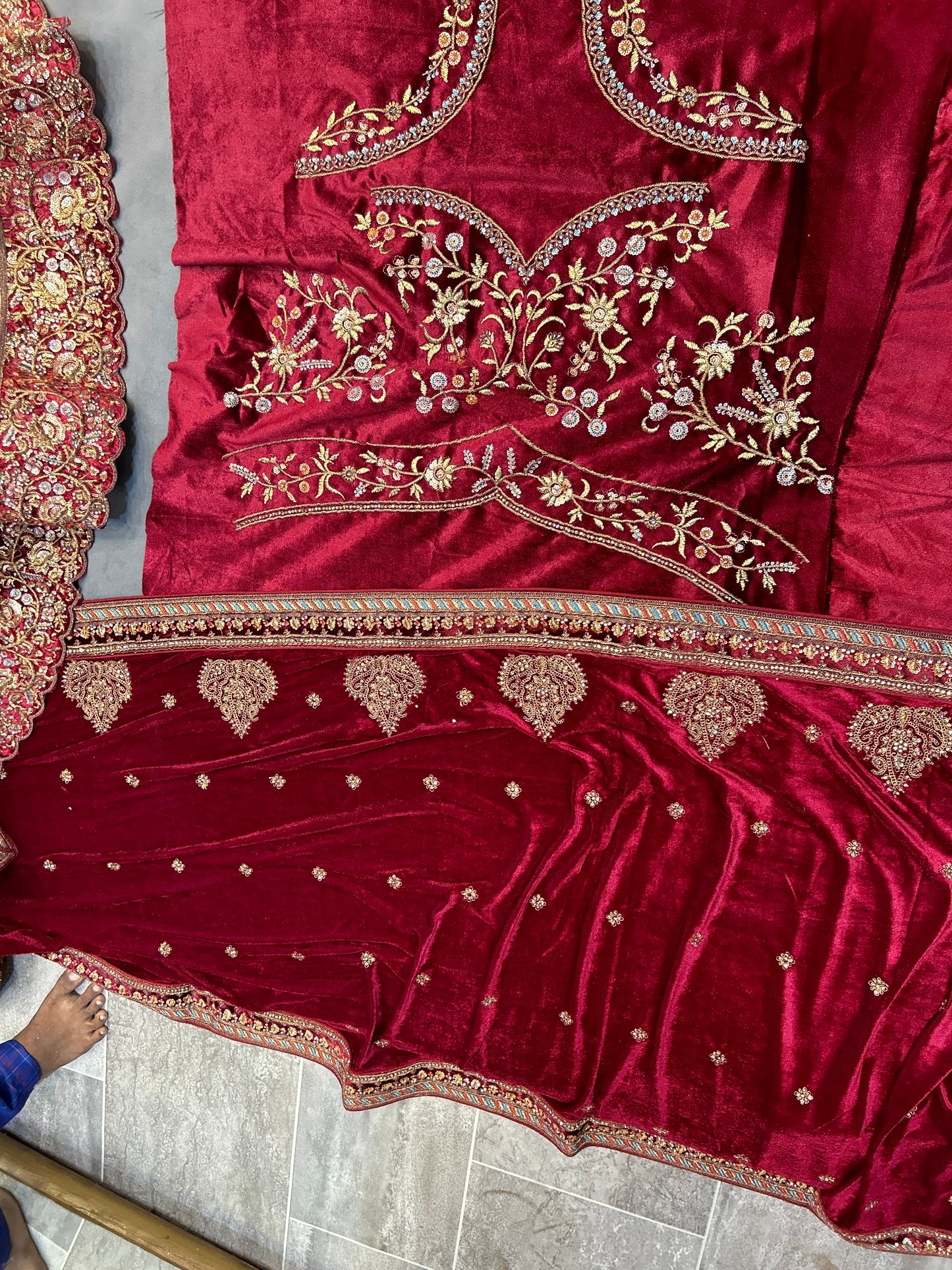 Amazing maroon Bridal Lehenga