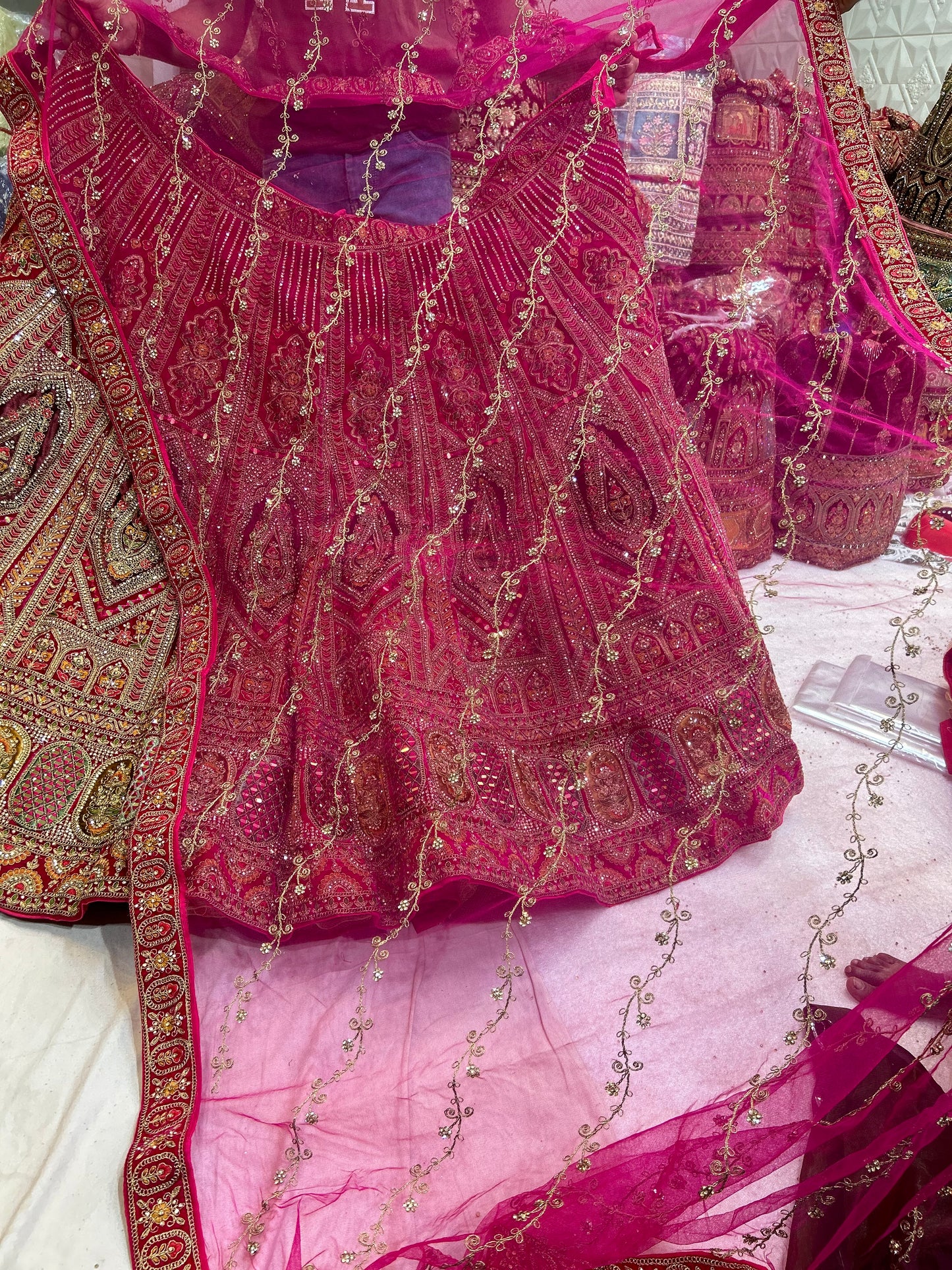 Good looking rani pink bridal lehenga