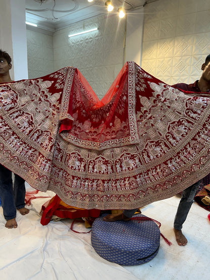 Doli barat red bridal Lehenga