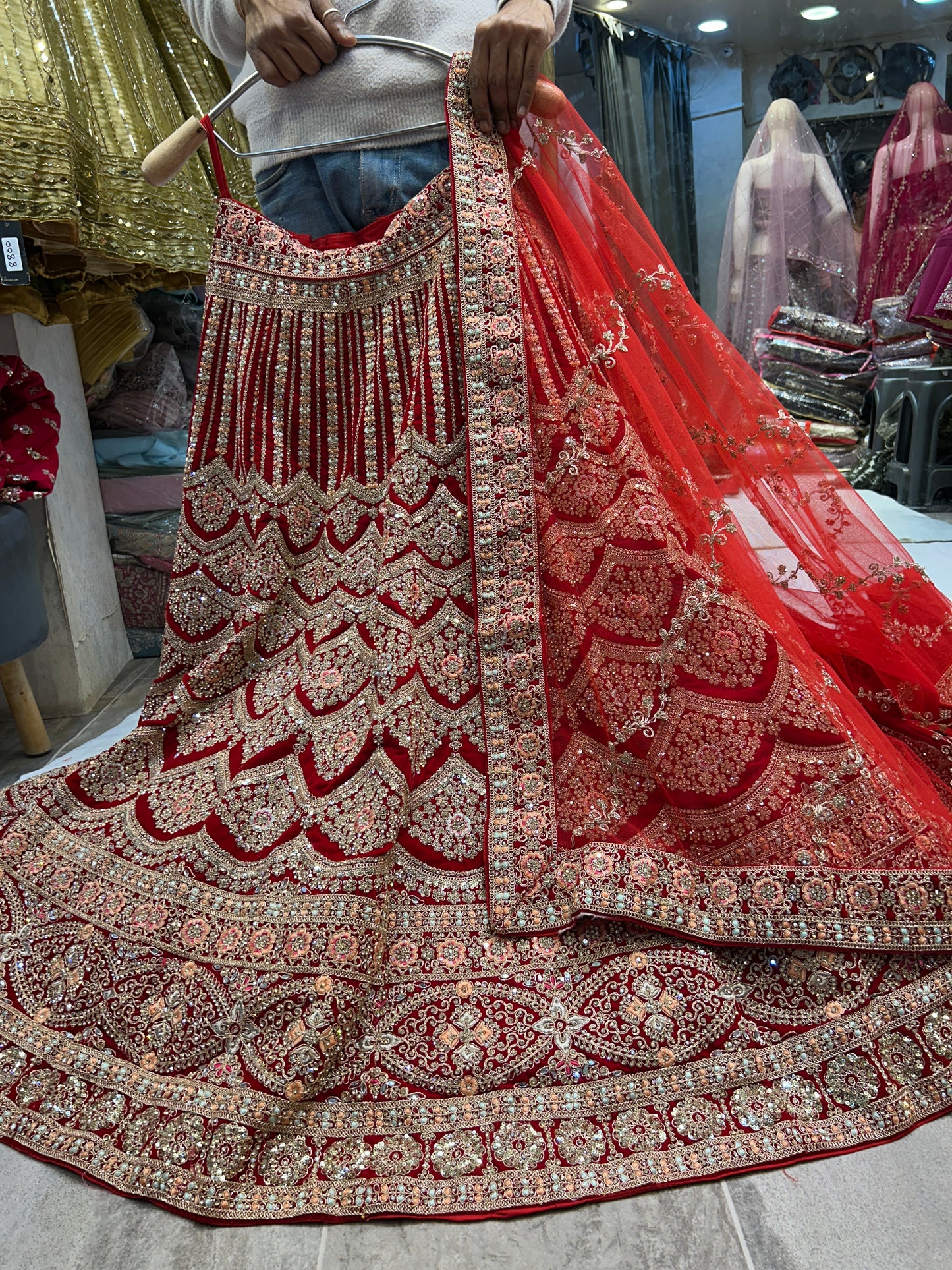 Fantastic maroon bridal lehenga