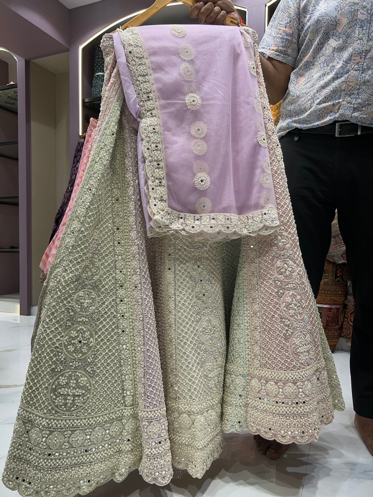 Fair multicolour lehenga