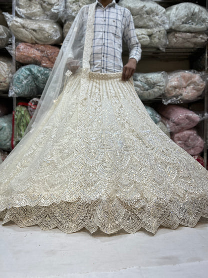 Lovely ivory white lehenga