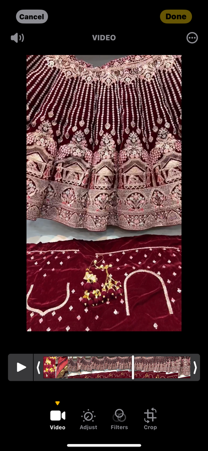 Rajwada  maroon  lehenga Chandni Chowk Delhi