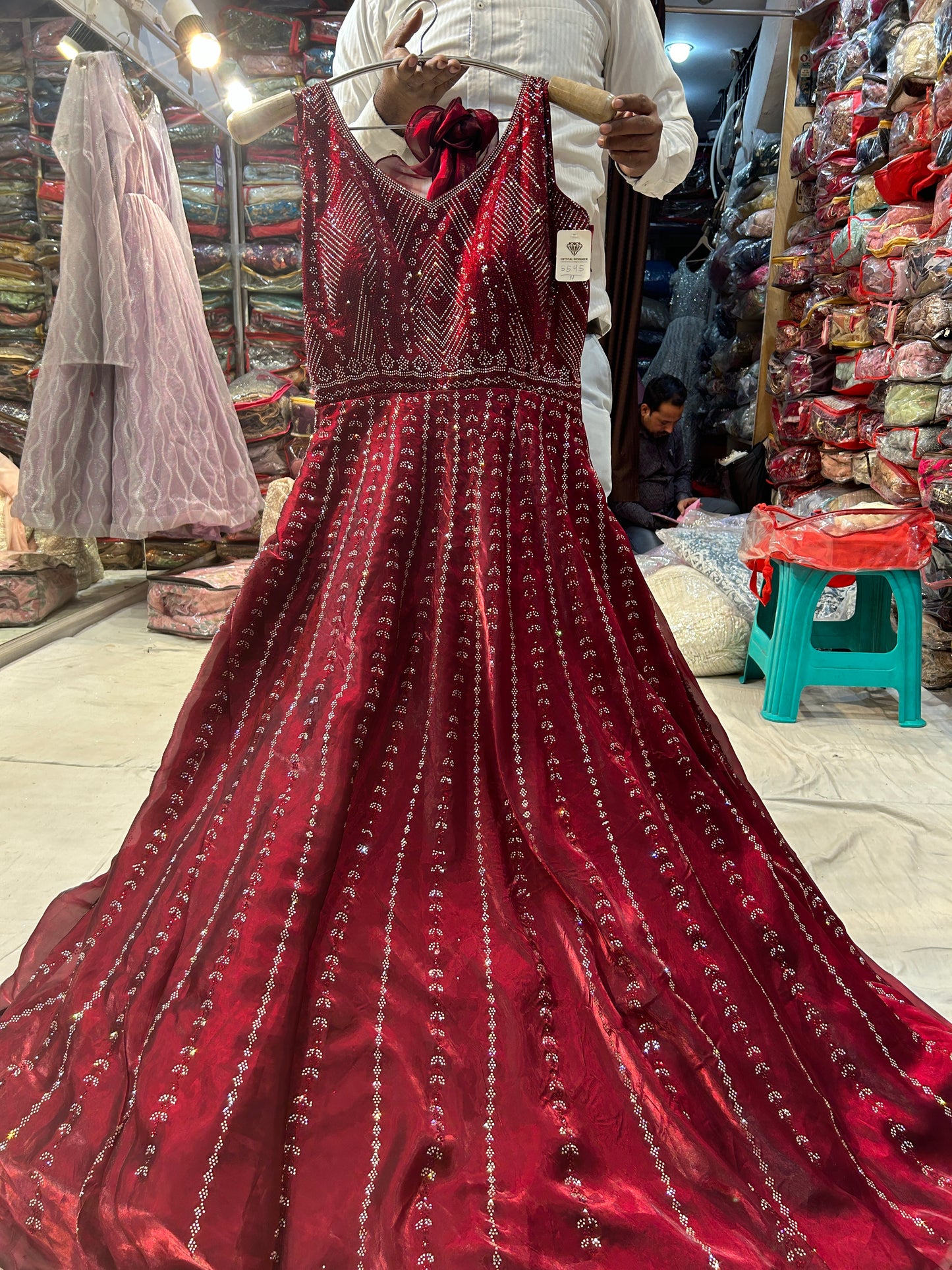 Red Shinning Gown Dress