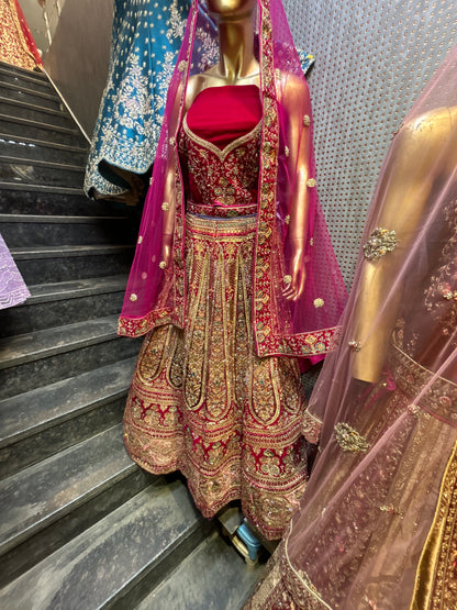 Astonishing Bridal red Lehenga