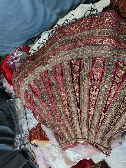 Amazing maroon Bridal Lehenga