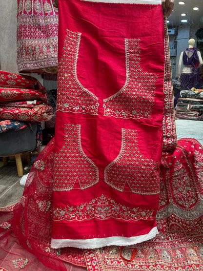 Lovely red bridal lehenga