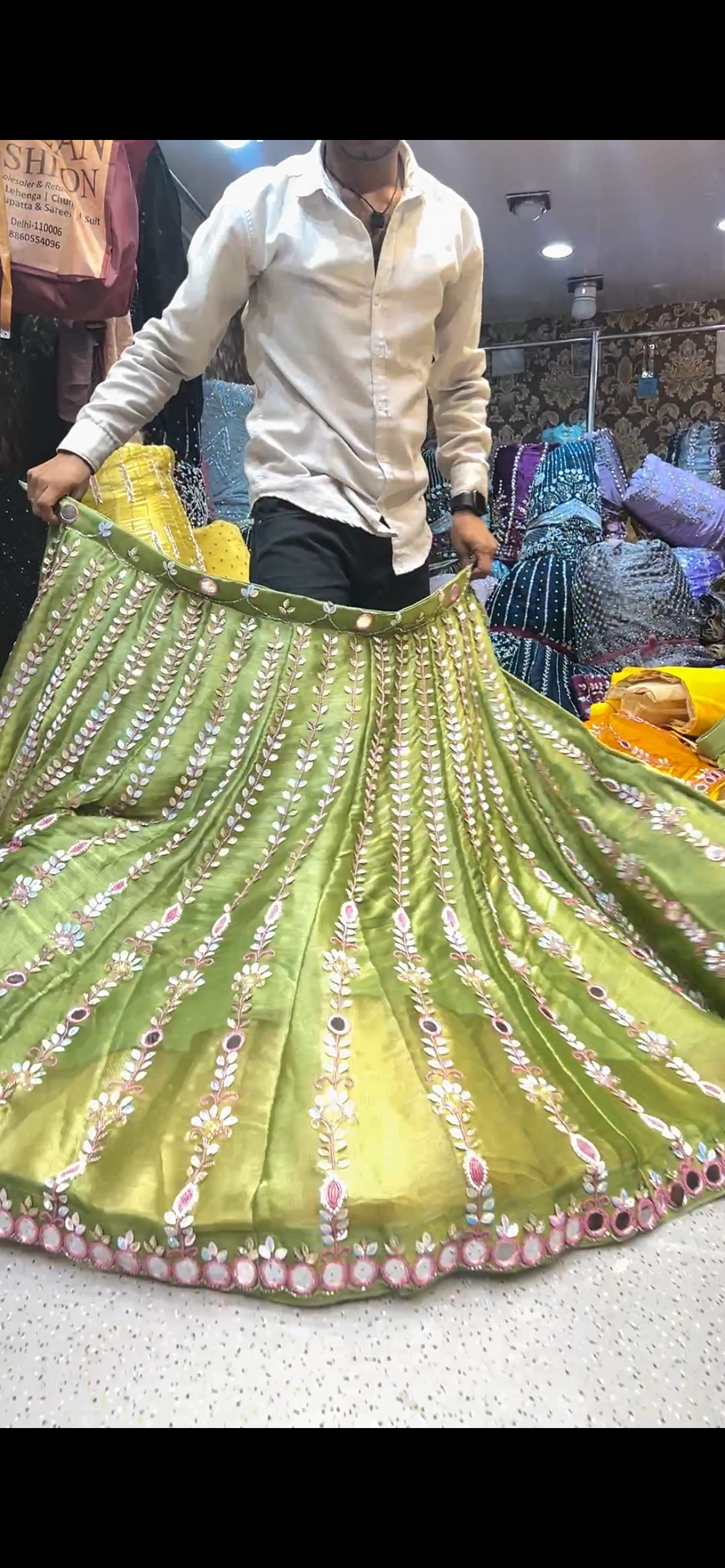 Green Fabulous Mehendi Lehenga