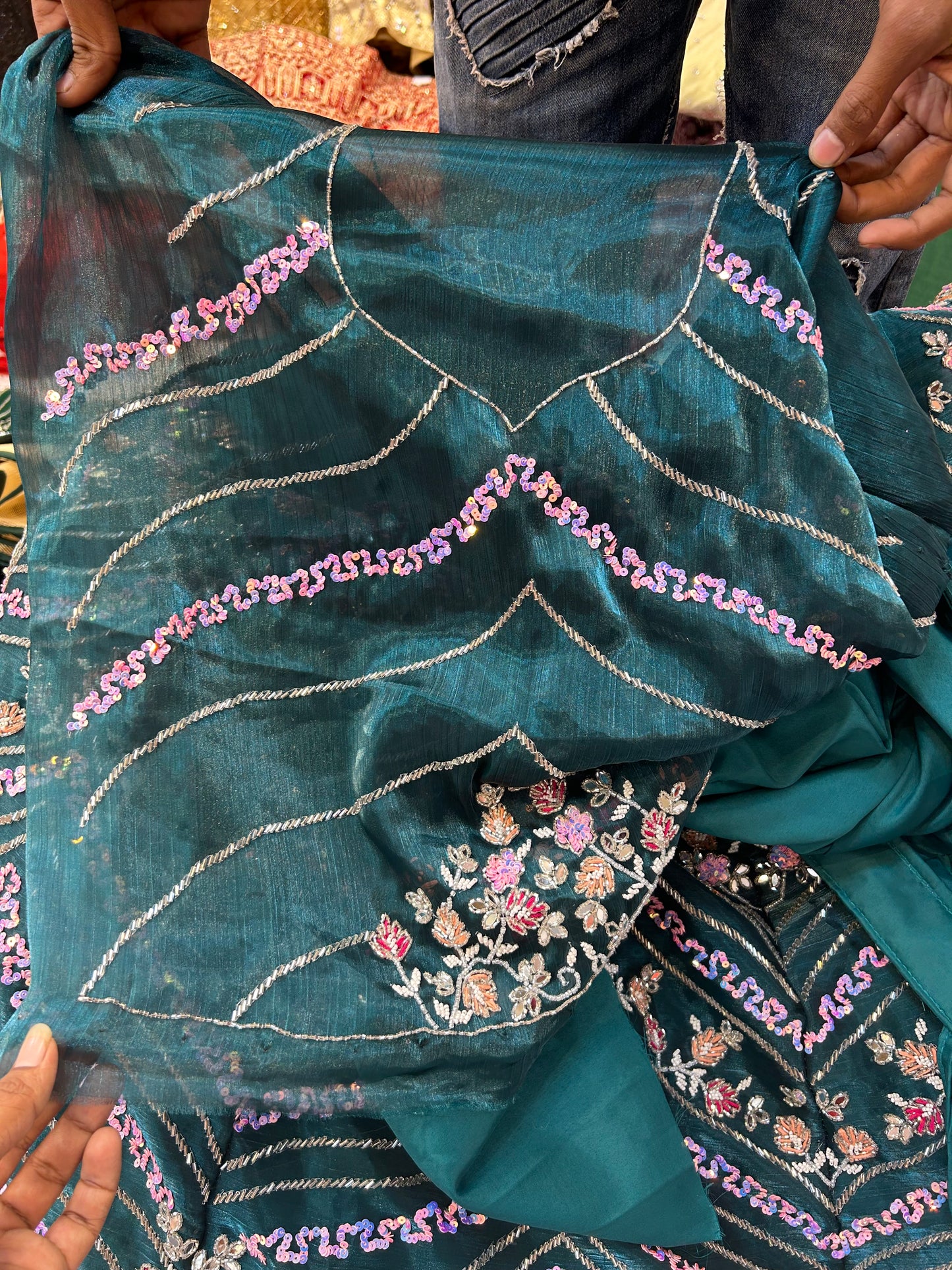 Awesome teal green Lehenga