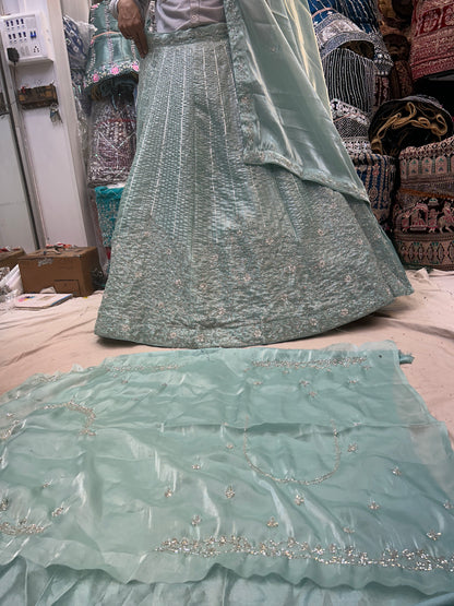 Designer Light blue Lehenga